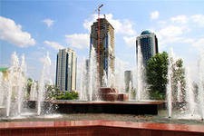 Пожар в комплексе "Грозный-Сити" Пожар в комплексе "Грозный-Сити"