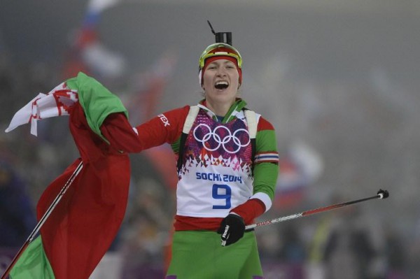 На Олимпиаде в Сочи белоруска Дарья Домрачева выиграла золото в гонке преследования На Олимпиаде в Сочи белоруска Дарья Домрачева выиграла золото в гонке преследования