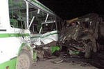"КамАЗ" столкнулся с автобусом в Подмосковье, ранены девять человек "КамАЗ" столкнулся с автобусом в Подмосковье, ранены девять человек